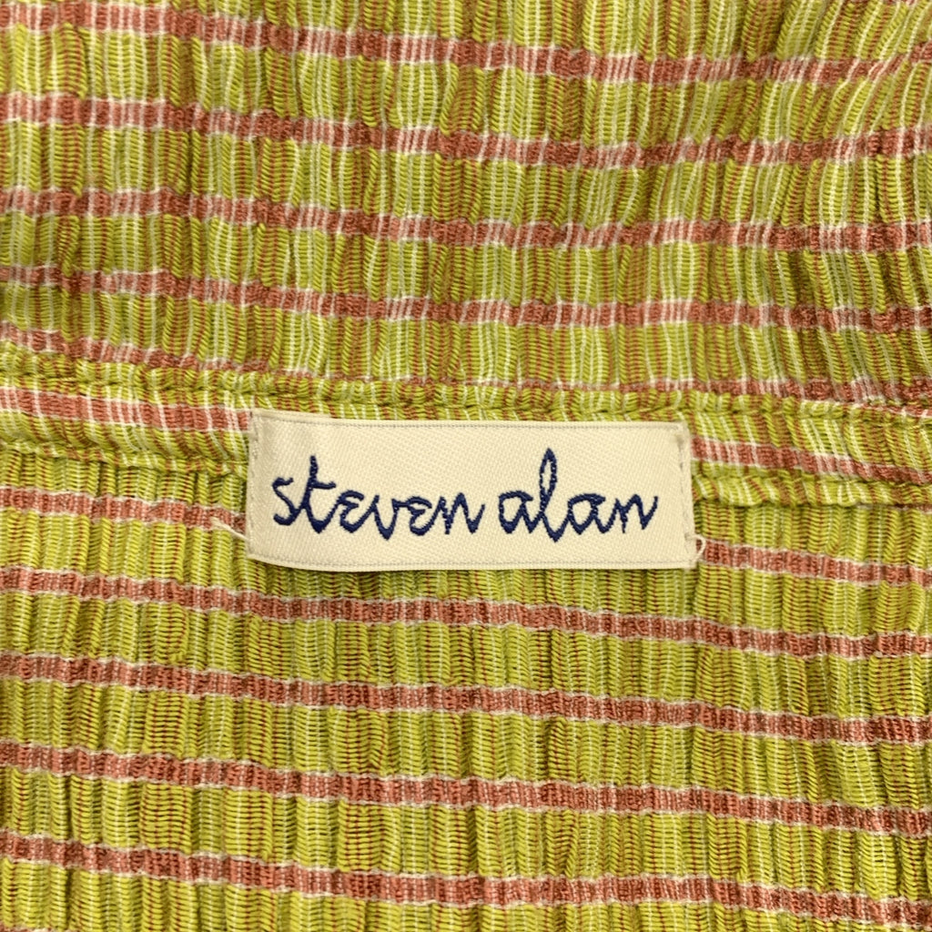 Steven Alan | 縐紗格紋襯衫與罩衫套裝，含襯裡開衩半裙 | S 碼 | 女裝