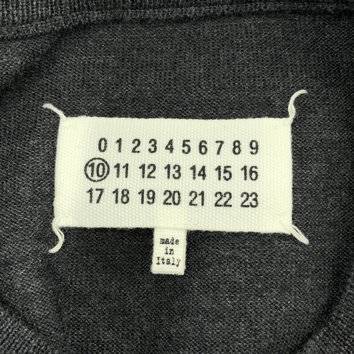 【미품】 Maison Margiela / 메종 마르제라 | 다른 소재 전환 크루 넥 니트 풀오버 | S | 그레이/블루계 | 남성