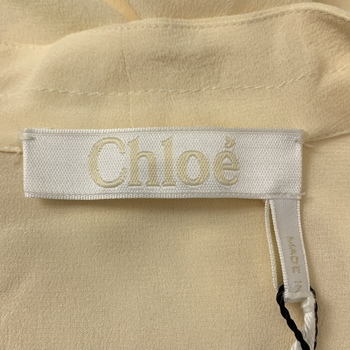 Chloe / 클로이 | silk 100% / 실크 오버 실루엣 타이 셔츠 블라우스 | 36 |