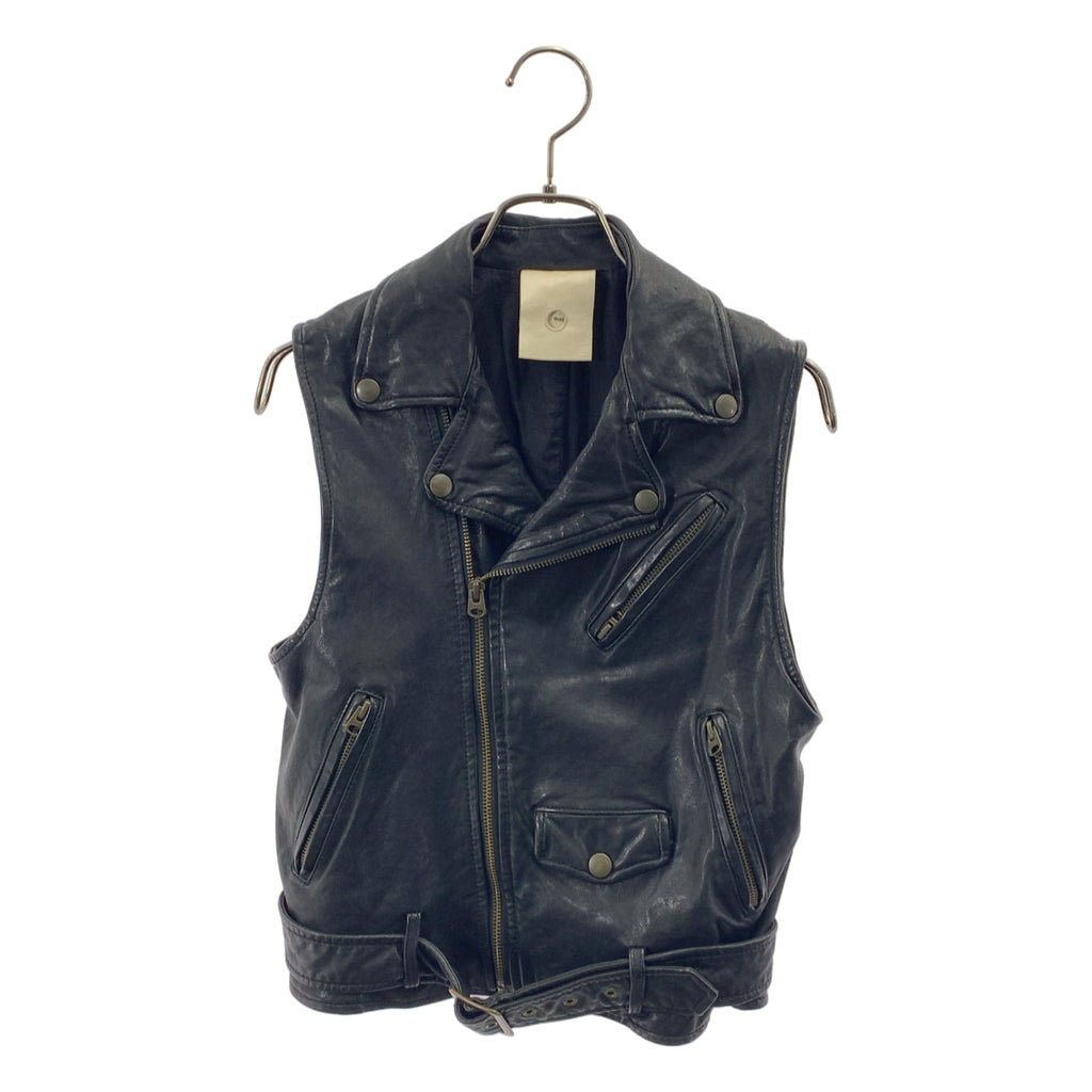 beautiful people / ビューティフルピープル | ダブルライダース レザー ベスト ジャケット | 130 | レディース