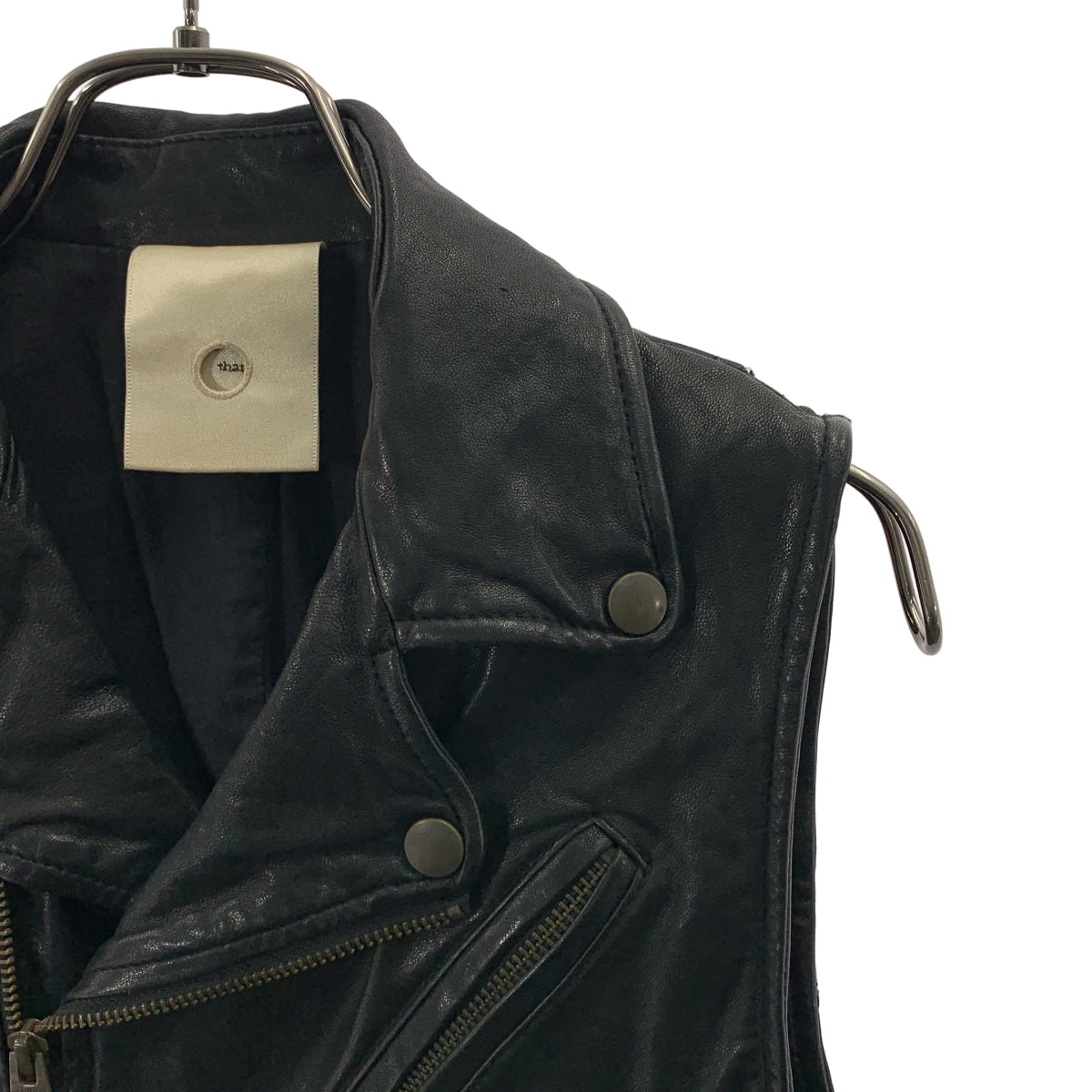 beautiful people / ビューティフルピープル | ダブルライダース レザー ベスト ジャケット | 130 | レディース