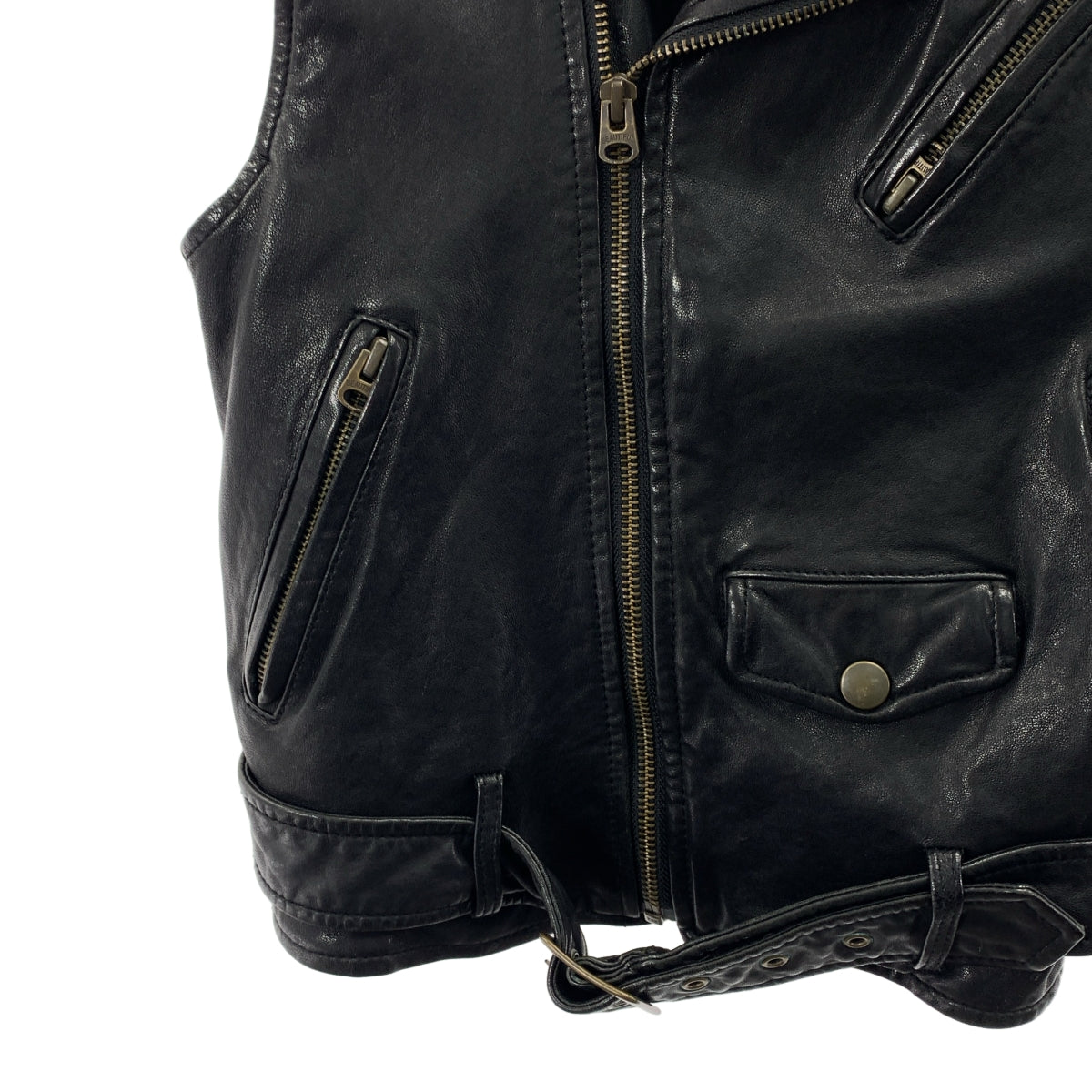 beautiful people / ビューティフルピープル | ダブルライダース レザー ベスト ジャケット | 130 | レディース