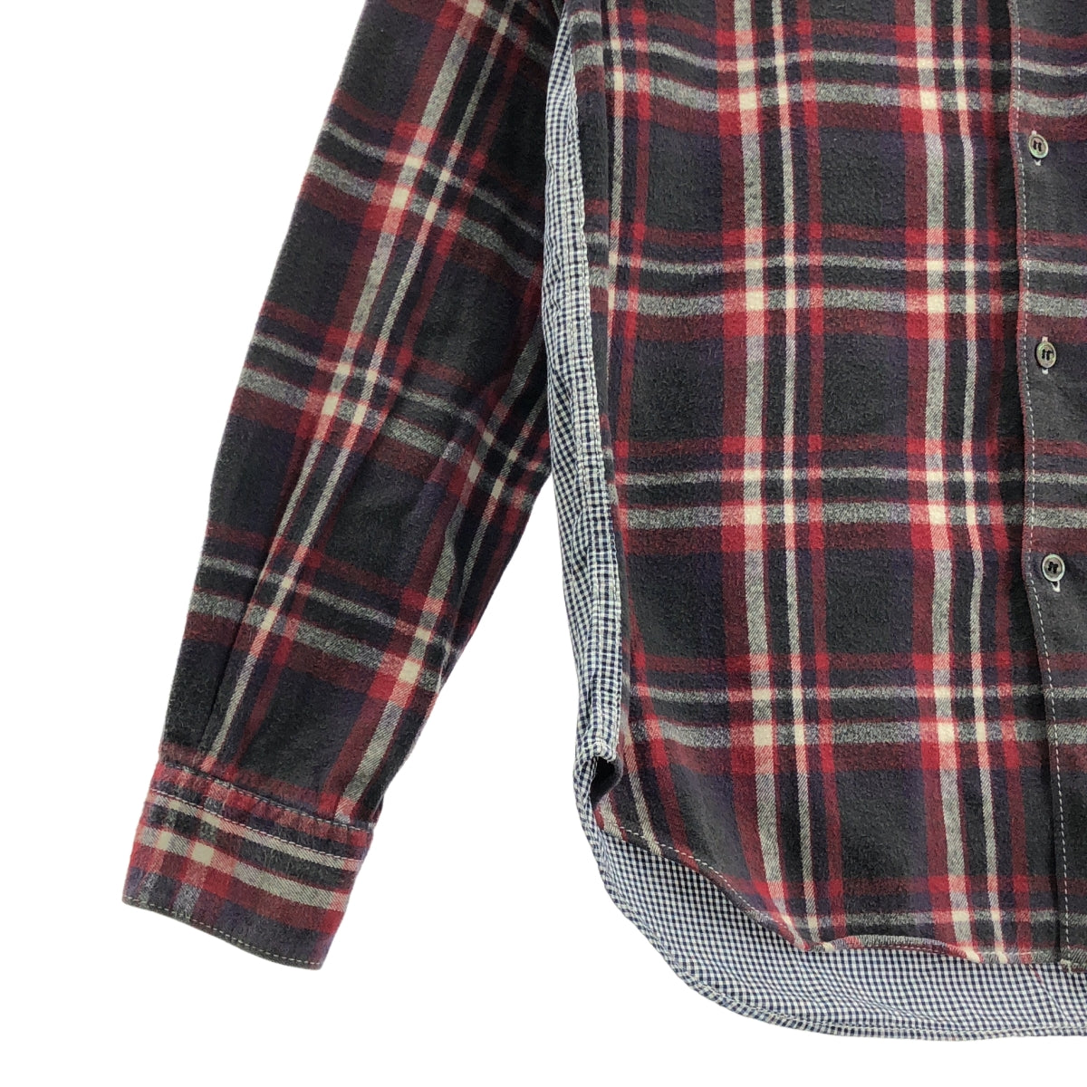 COMME des GARÇONS HOMME | 2011 秋冬 |後幅格紋法蘭絨襯衫 | |尺寸小 |多色|男士