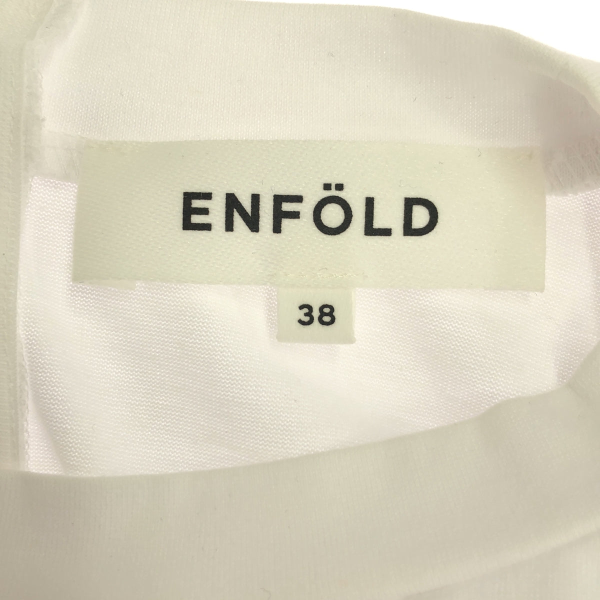 【미품】 ENFOLD / 엔폴드 | 2024SS | UPPER-ARM HIDDEN T-SHIRT 더블 슬리브 A 라인 컷 톱 T 셔츠 | 38 | 화이트 | 여성