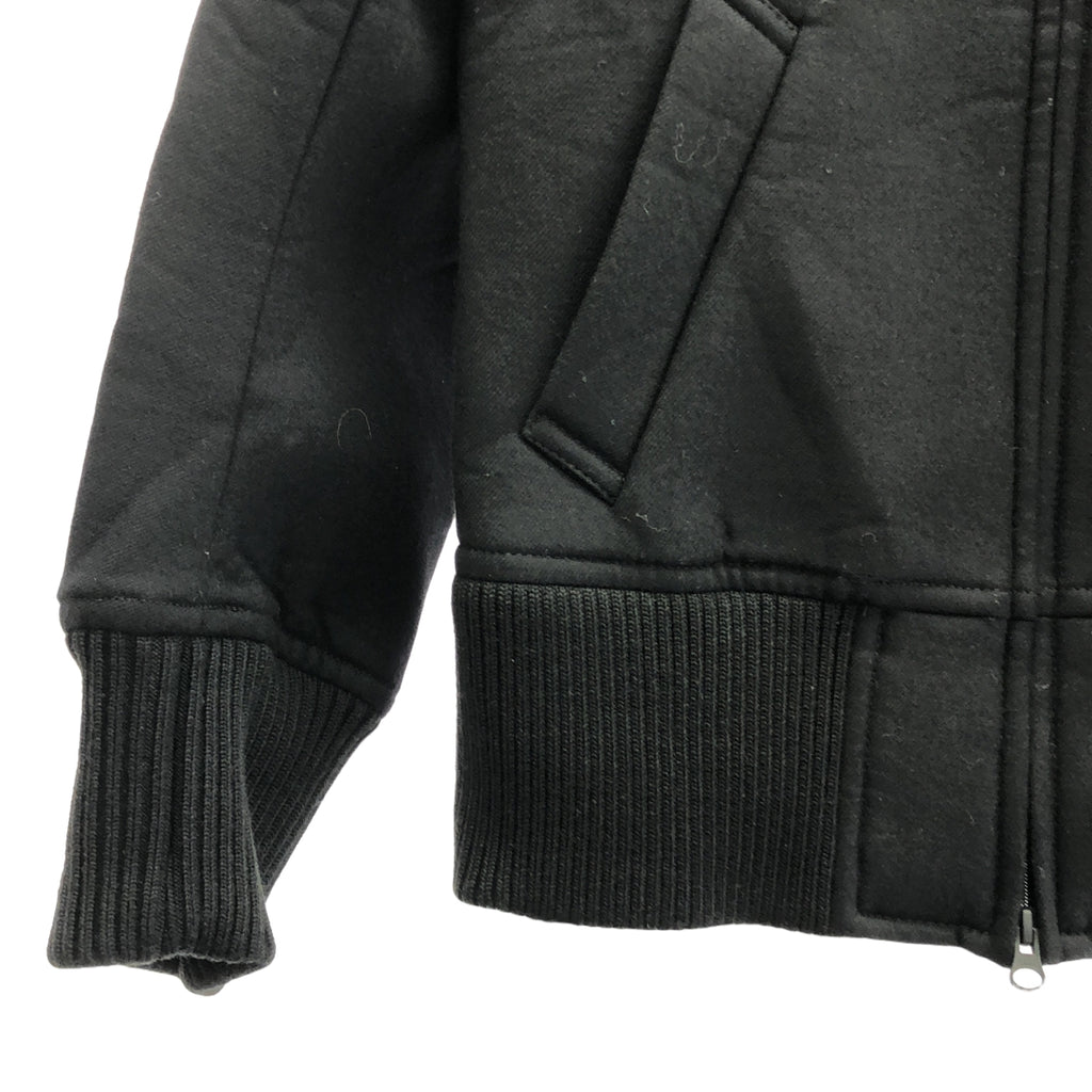 SWANLAKE / スワンレイク | Bonding blouson ウール 中綿入 リブ ブルゾン | M | ブラック | レディース