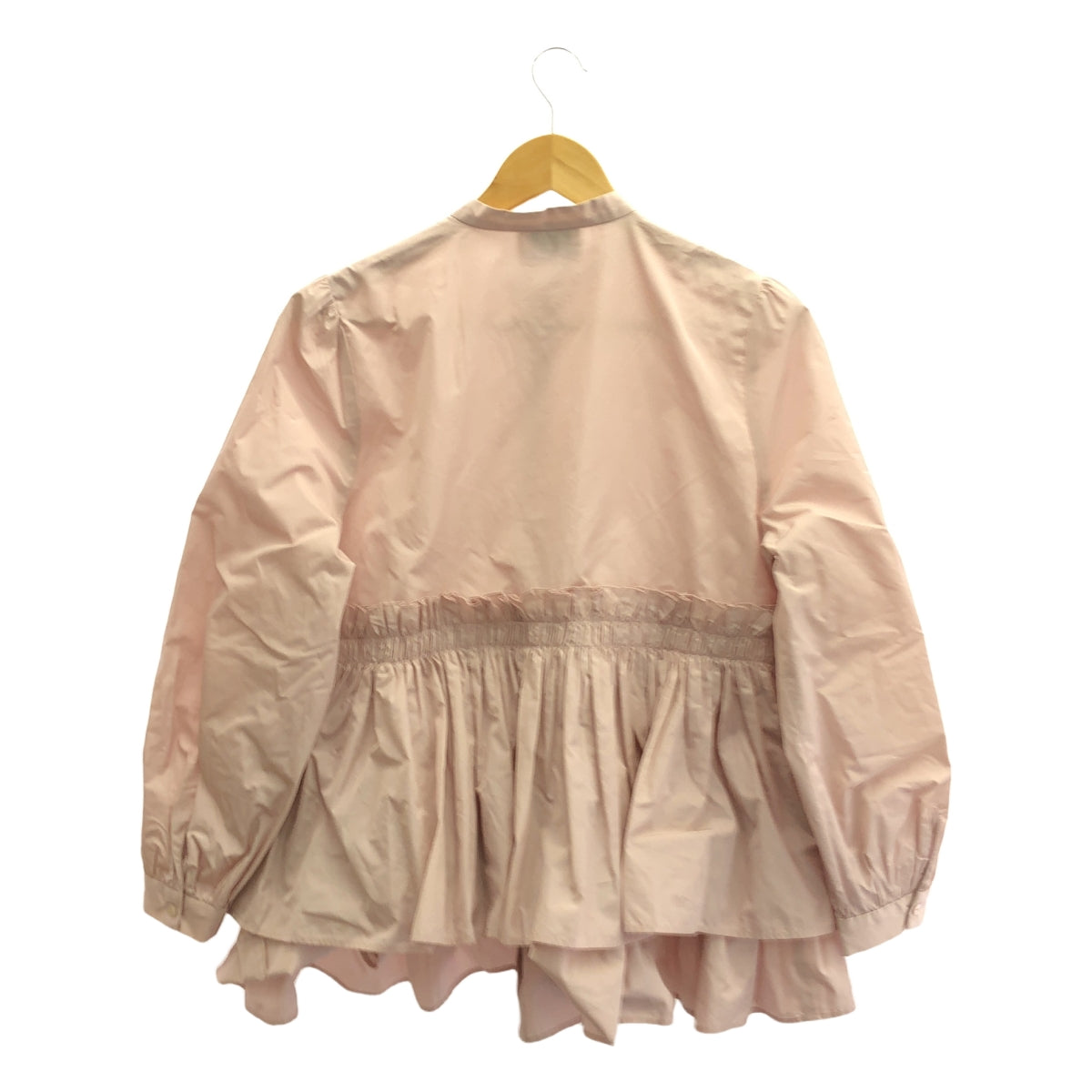 UNITED ARROWS / ユナイテッドアローズ | バンドカラー ギャザー シャツ | F | ピンク | レディース