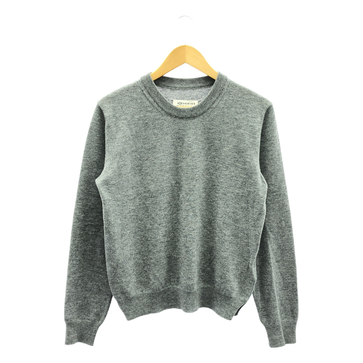 Maison Margiela / メゾンマルジェラ | 2021AW | ウール エルボーパッチ ニット プルオーバー | XL | グレー | レディース