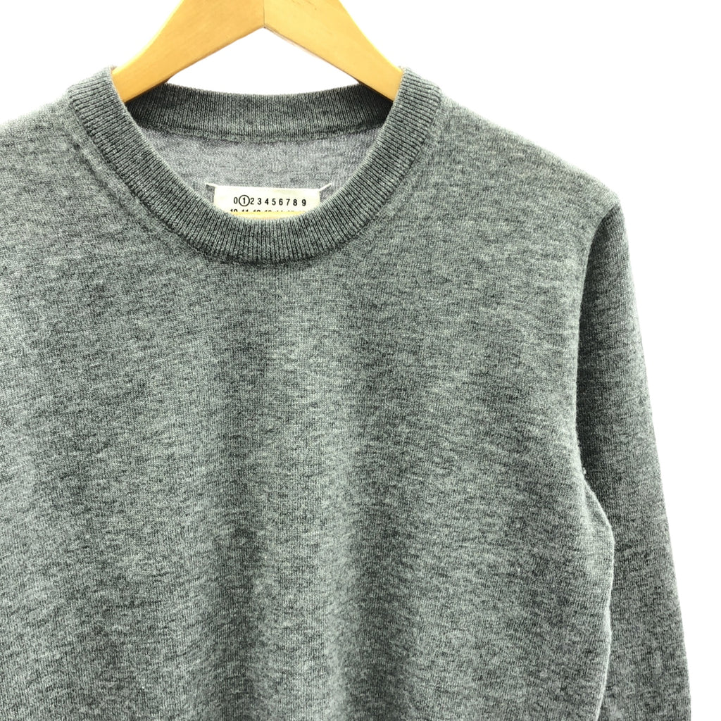 Maison Margiela | 2021 秋冬 | 羊毛手肘貼片針織套頭衫 | XL | 灰色 | 女款