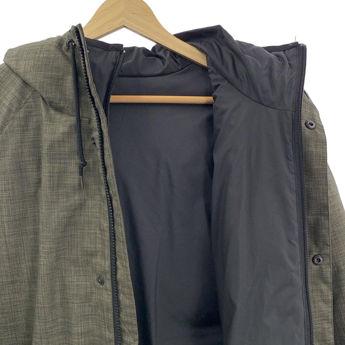 EDIFICE | 三向連帽褶皺羽絨外套 | 尺寸 46 | 卡其色 | 男款