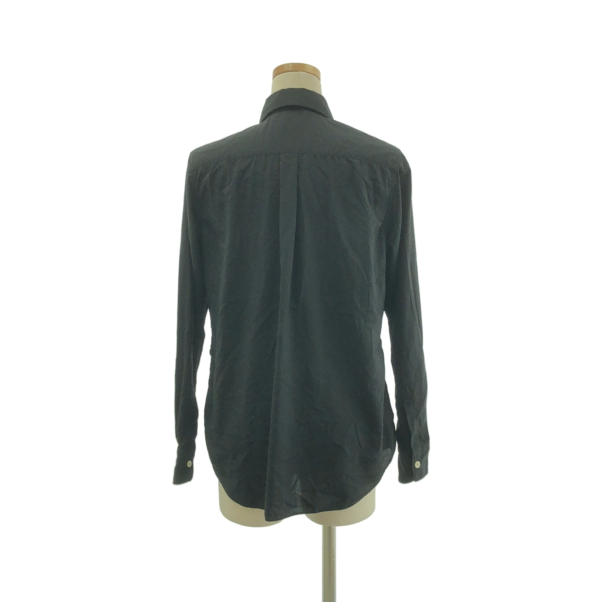 【美品】  COMME des GARCONS / コムデギャルソン | 2020AW | ポリエステル 製品加工 ギャザー ボリューム シャツ ブラウス | S | ブラック | レディース