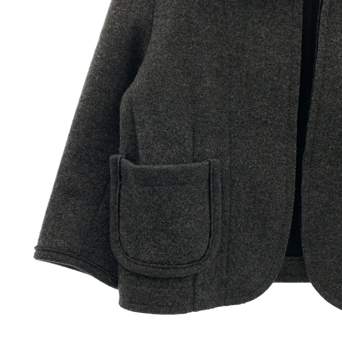 COMME des GARÇONS 針織衫 | 2010 秋冬系列 | 羊毛尼龍拼接鏤空圓領外套 | M 碼 | 女款