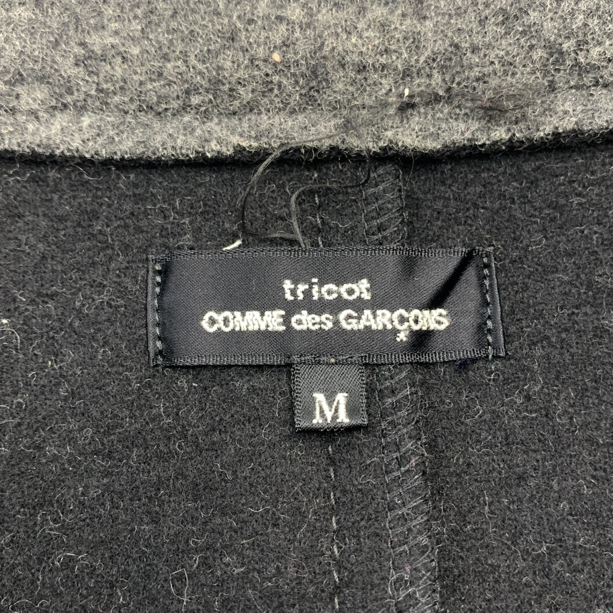 COMME des GARÇONS 針織衫 | 2010 秋冬系列 | 羊毛尼龍拼接鏤空圓領外套 | M 碼 | 女款