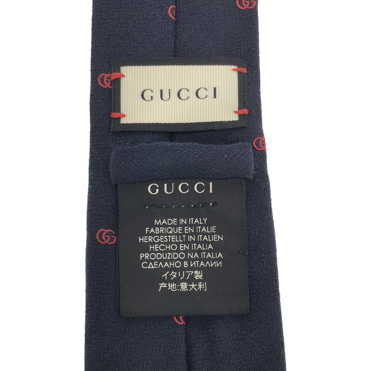 【美品】  GUCCI / グッチ | GGロゴ ネクタイ フォーマル | ダークネイビー