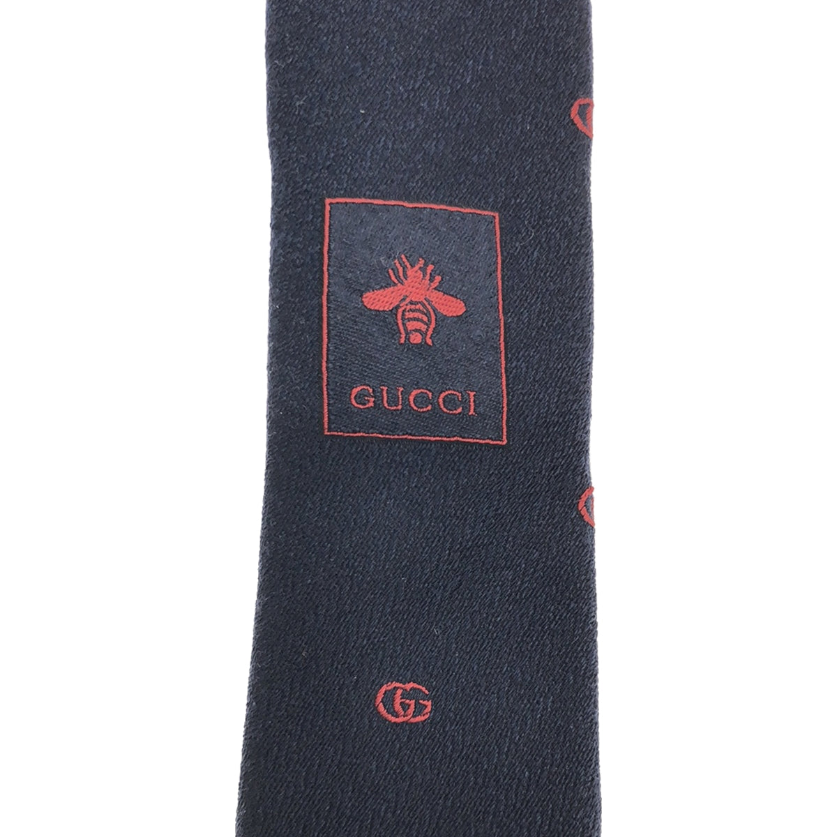 【美品】  GUCCI / グッチ | GGロゴ ネクタイ フォーマル | ダークネイビー