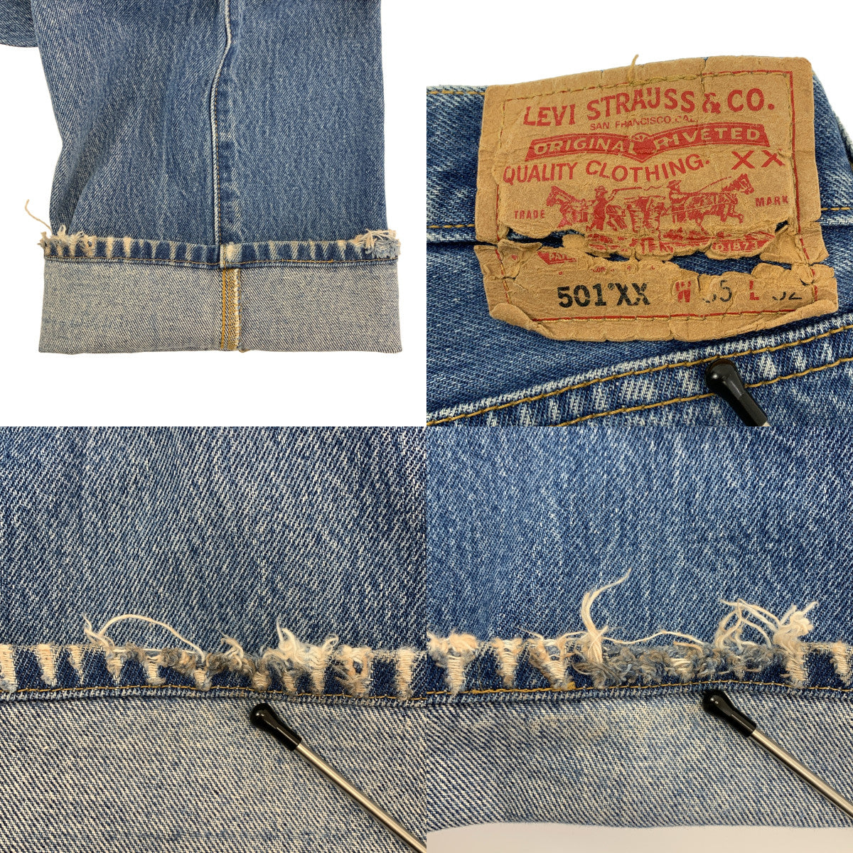 Levi's / リーバイス | PATRINIA パトリニア 501XX ハンドステッチ デニムパンツ | W35 L32 | メンズ