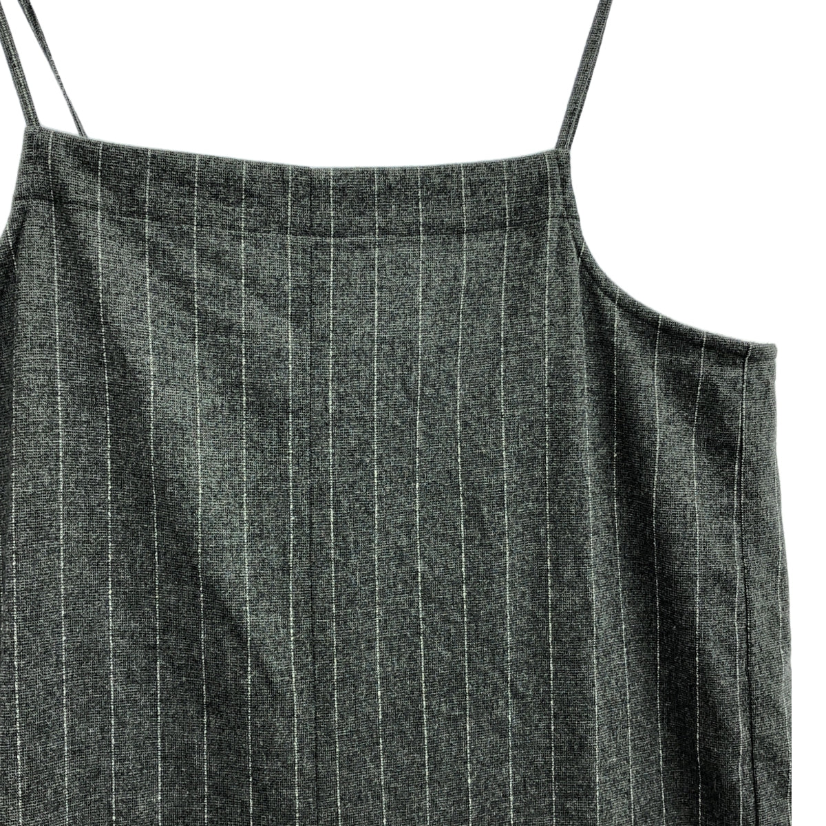 一塵不染 |粗花呢羊毛吊帶背帶褲 | 36 |灰色 |女性的