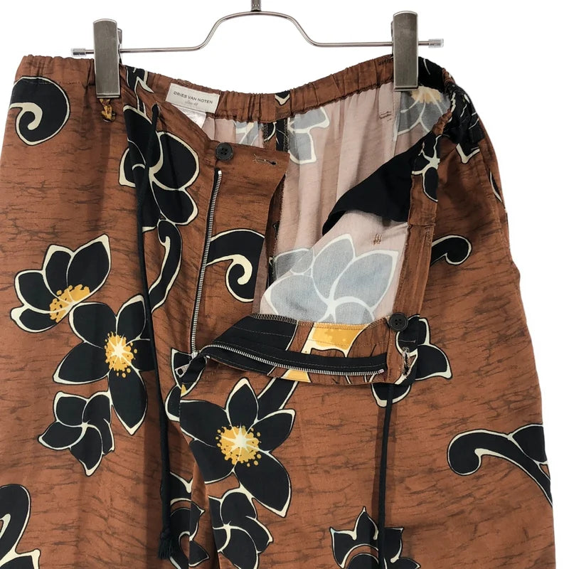 DRIES VAN NOTEN / ドリスヴァンノッテン | 2020AW | レーヨン フラワープリント ワイド イージーパンツ | 48 | メンズ
