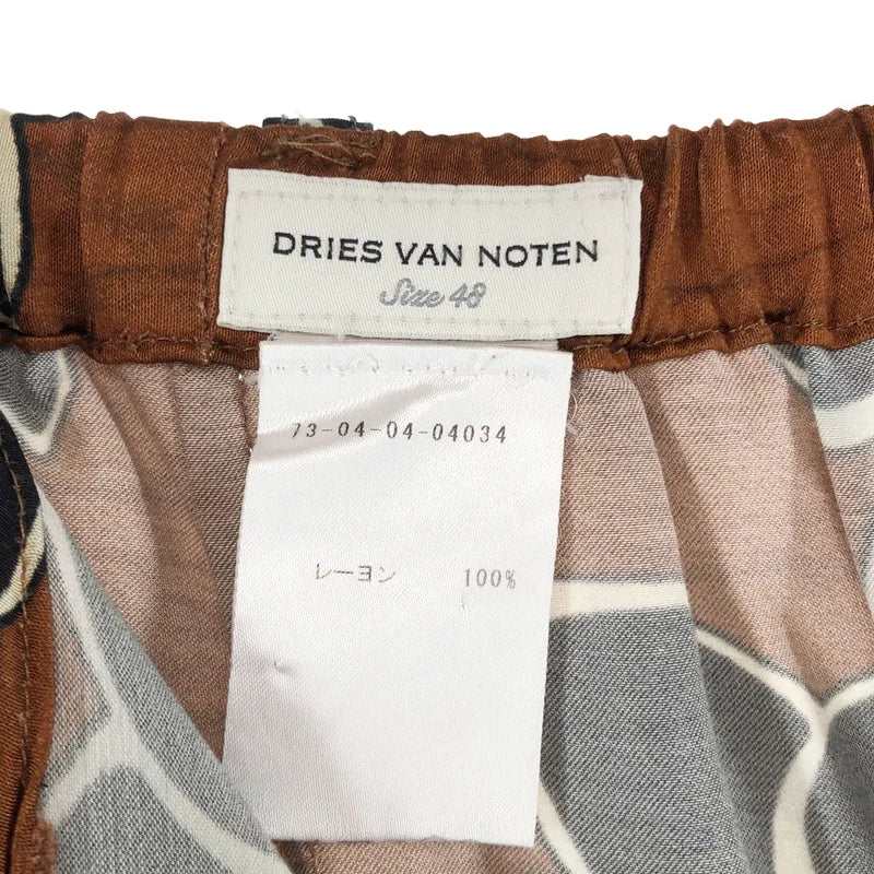 DRIES VAN NOTEN / ドリスヴァンノッテン | 2020AW | レーヨン フラワープリント ワイド イージーパンツ | 48 | メンズ