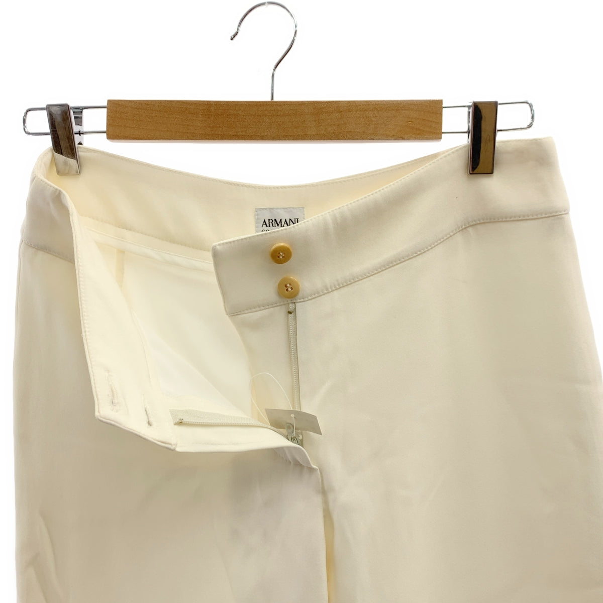 ARMANI COLLEZIONI / アルマーニコレツォーニ | アセテート ワイド スラックス パンツ | 40 |