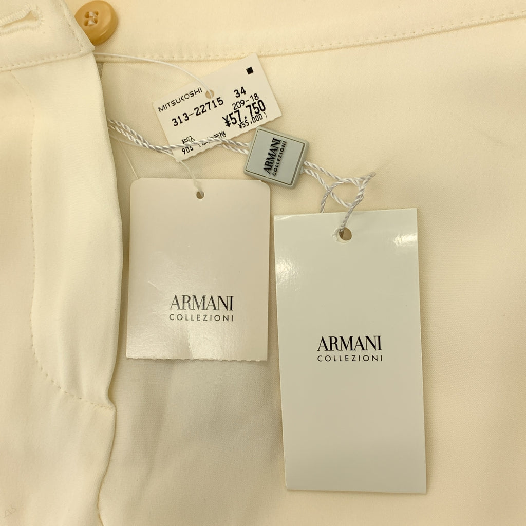 ARMANI COLLEZIONI / アルマーニコレツォーニ | アセテート ワイド スラックス パンツ | 40 |