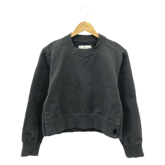 sacai / Sacai | s Sweat Jersey Pullover Cotton Side Button Sweatshirt | 1 | Charcoal Gray | Women's