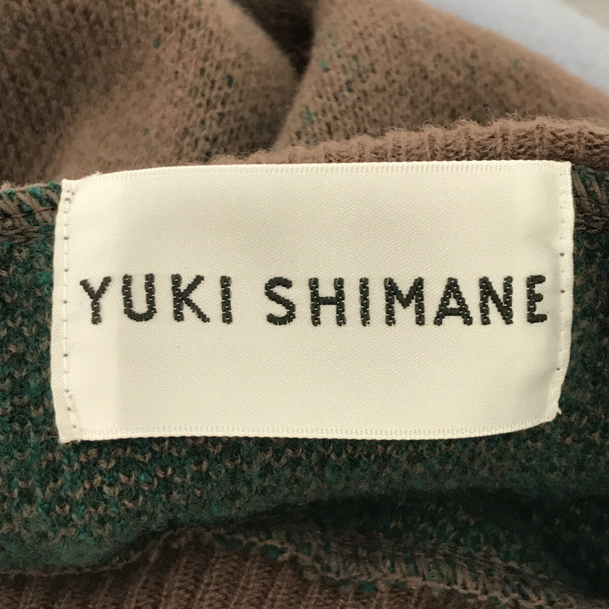 【미품】 YUKI SHIMANE / 유키 마네 | 2022AW | Once upon a time Jacquard dress 니트 드레스 원피스 | F | BrownBL | 여성