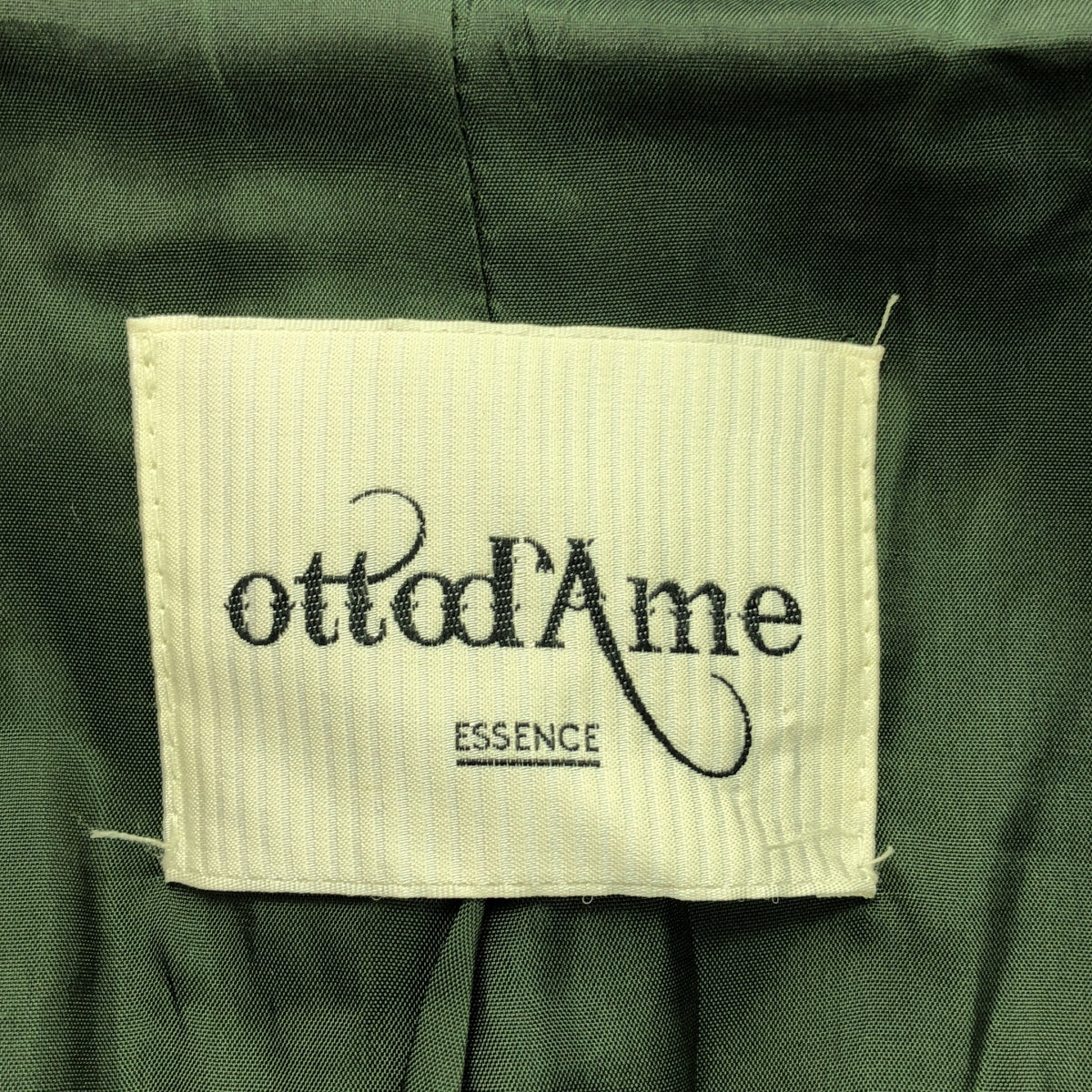 【美品】  ottod'Ame / オットダム | ウール シングル チェスターコート / 総裏地 | 36 | オリーブ | レディース