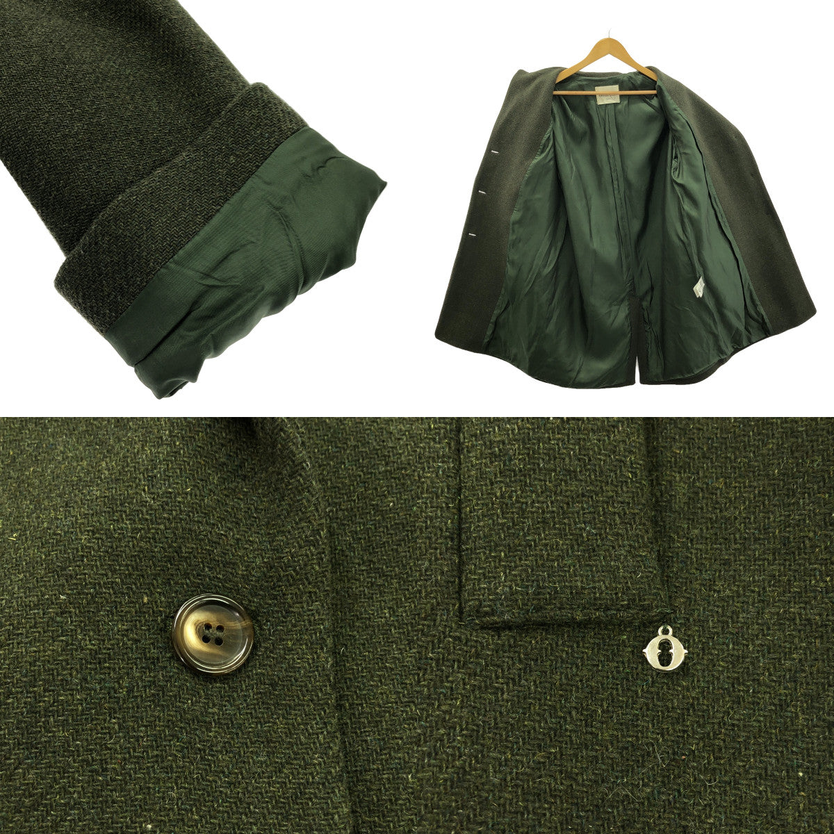 【美品】  ottod'Ame / オットダム | ウール シングル チェスターコート / 総裏地 | 36 | オリーブ | レディース