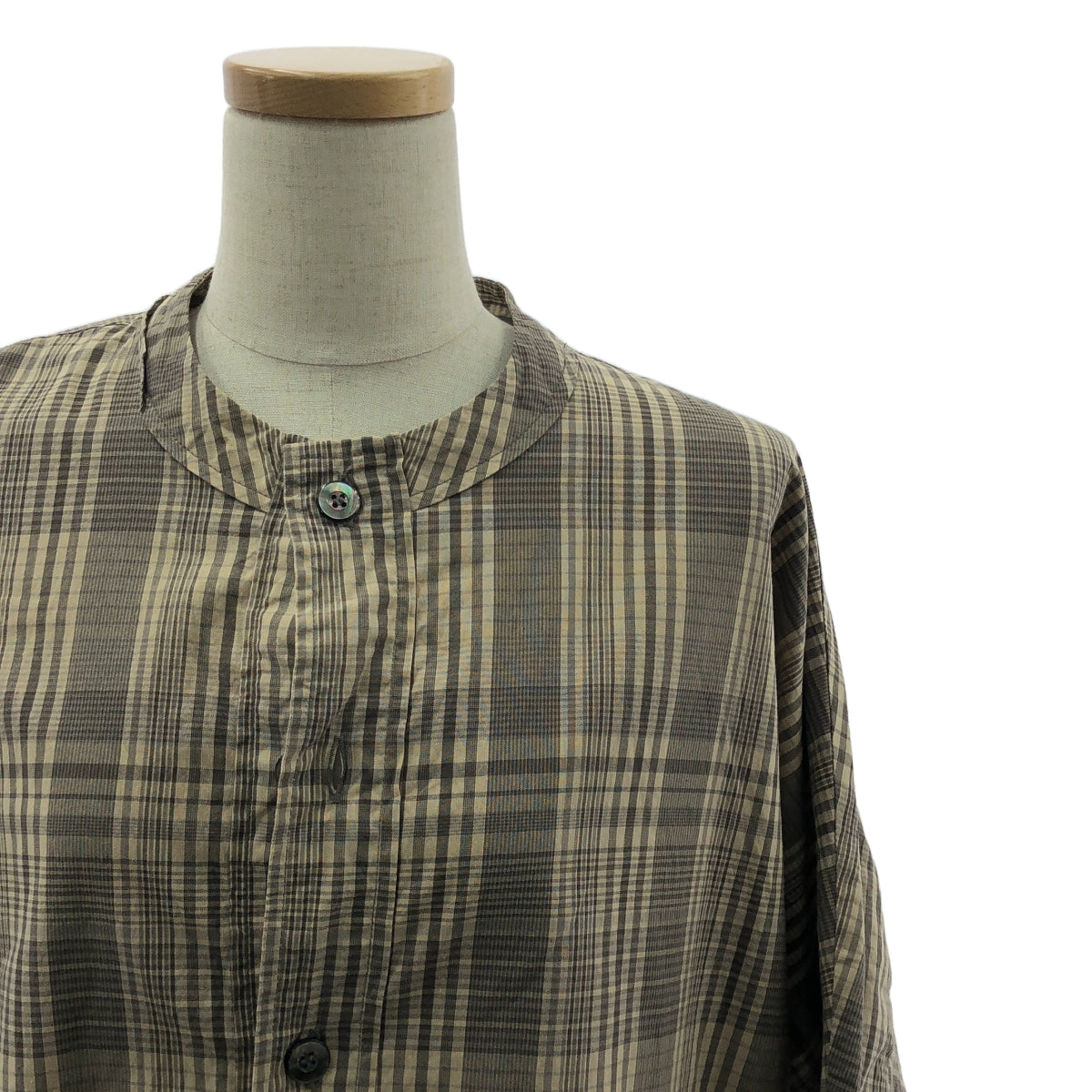 veritecoeur / Veritecoeur | 格紋亨利領洋裝 | F | 米色 | 女款