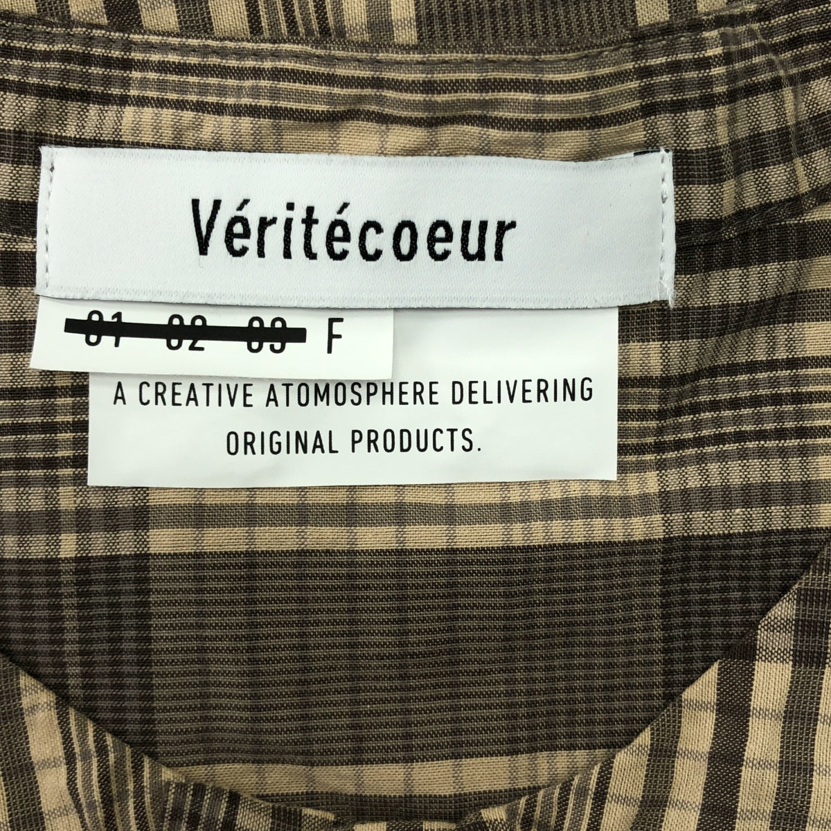 veritecoeur / Veritecoeur | 格紋亨利領洋裝 | F | 米色 | 女款