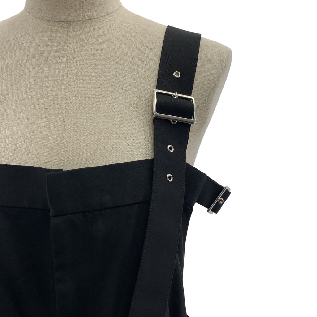 【美品】  noir kei ninomiya / ノワールケイニノミヤ | 2023SS | コットン ハーネス オールインワン パンツ | S | ブラック | レディース