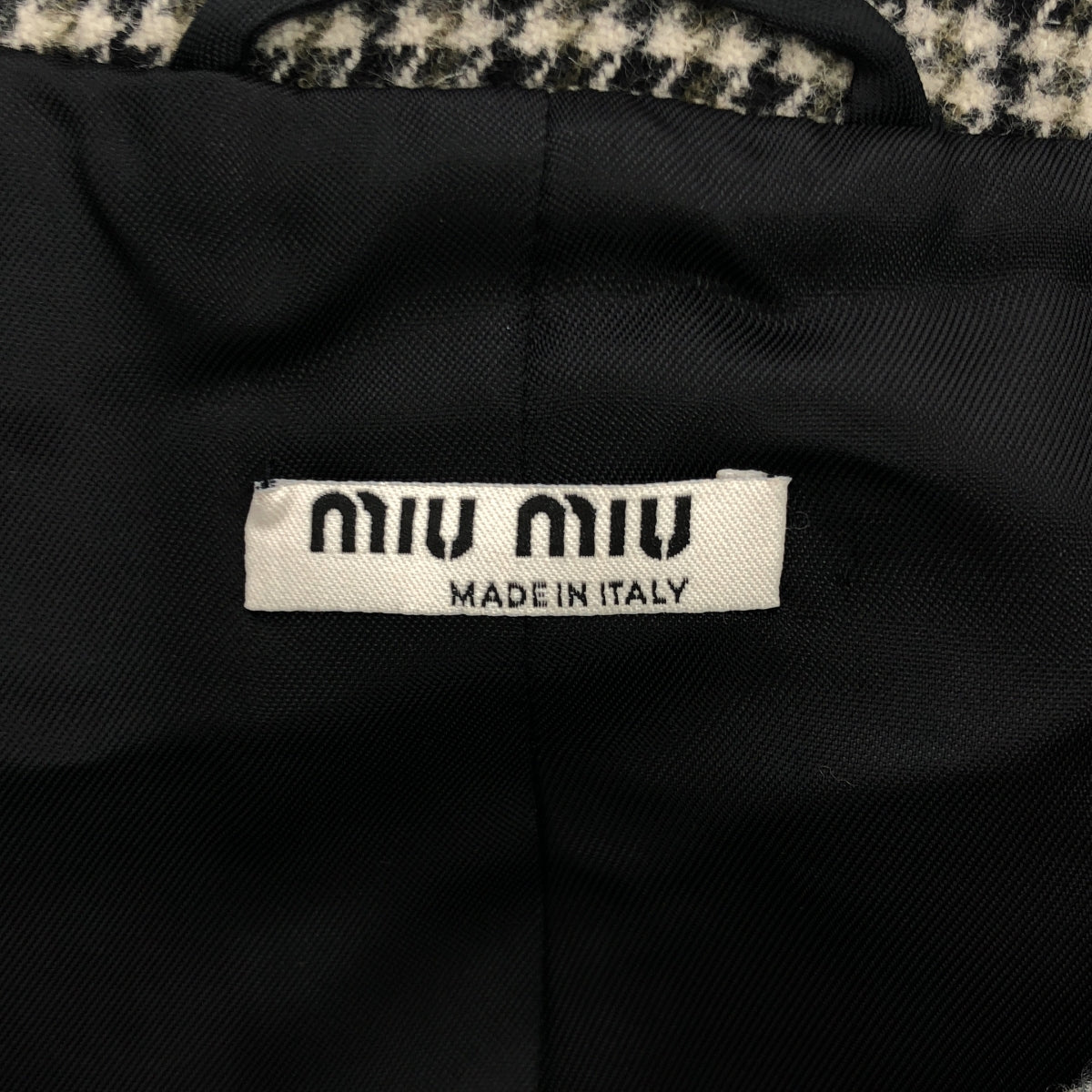 miu miu / 뮤 뮤 | 2018 | 치토리 격자 울 체스터 코트 | 38 | 여성