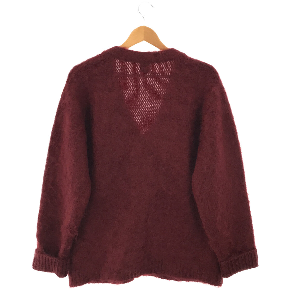 [Good Condition] 6(ROKU) / Roku | 2022AW | MOHAIR SHAGGY V NECK CARDIGAN | FREE | Bordeaux | Women's