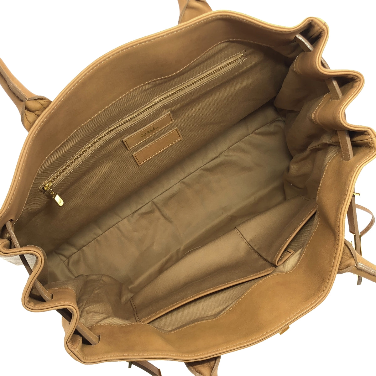 [狀況良好] MUL |帆布手提包 |米色 |女性的