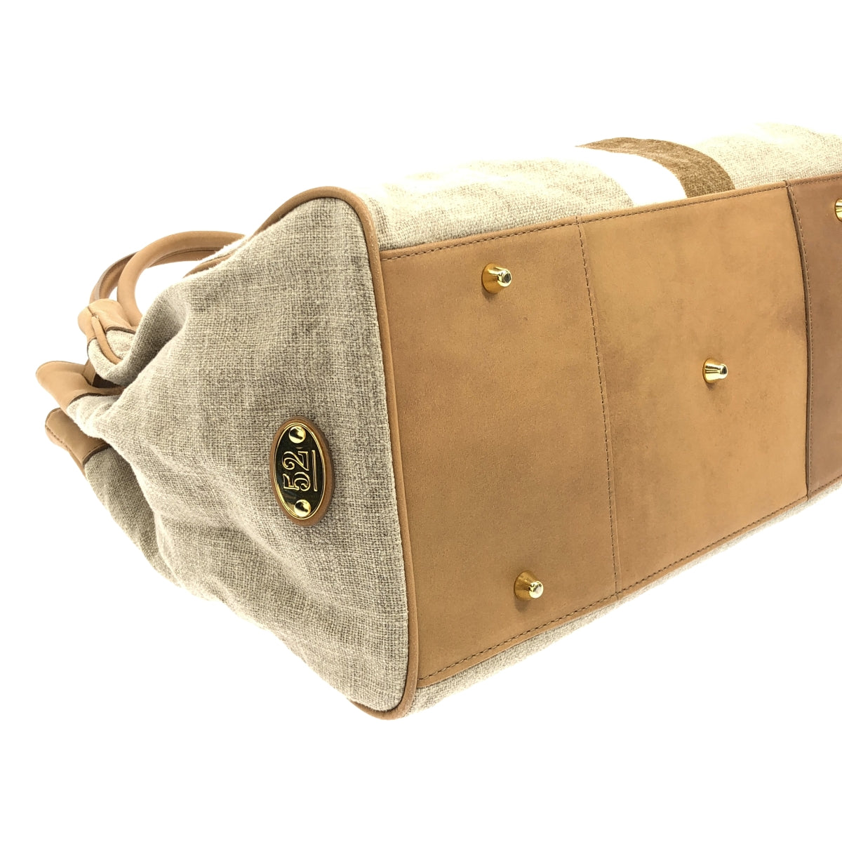 [狀況良好] MUL |帆布手提包 |米色 |女性的