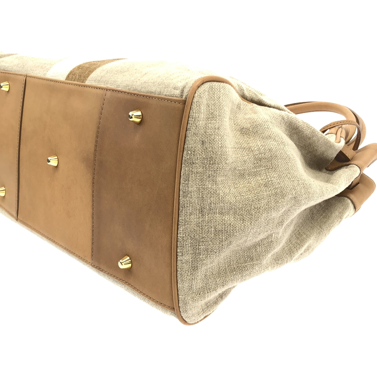 [狀況良好] MUL |帆布手提包 |米色 |女性的