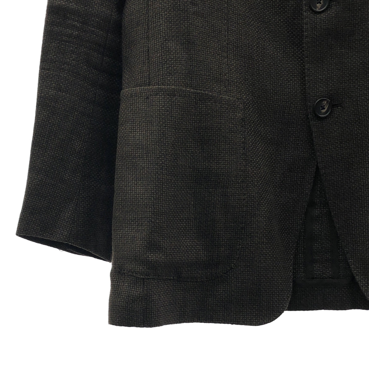 TAGLIATORE | 亞麻與羊毛訂製外套 | 46/R | 深棕色 | 男款