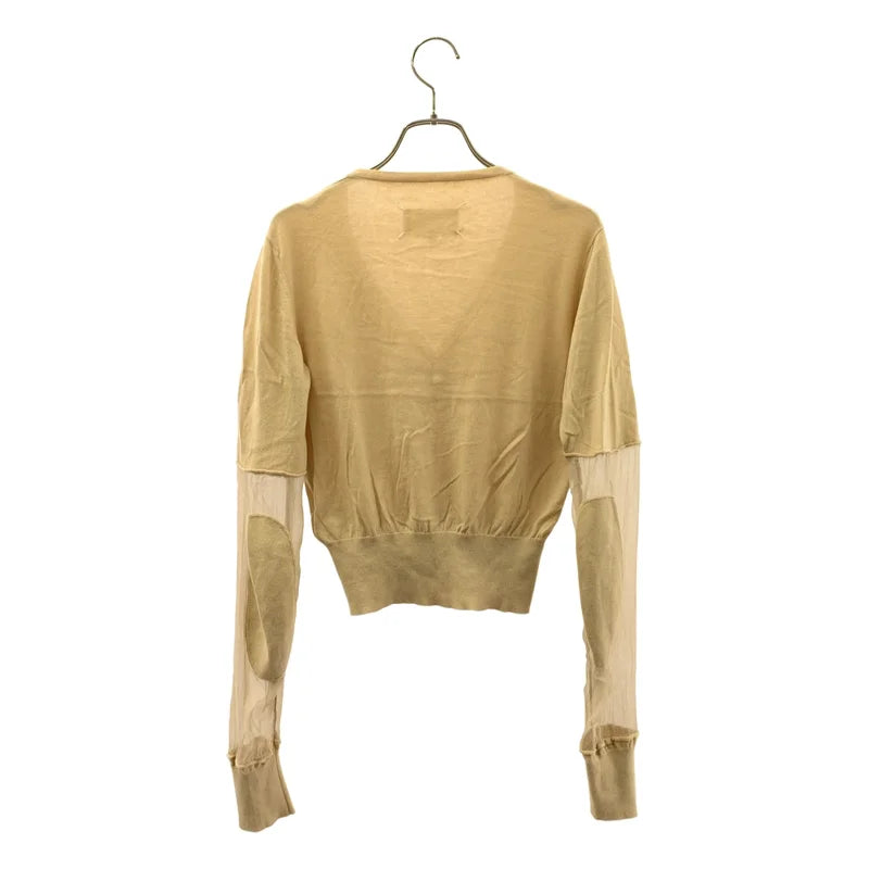 Maison Margiela / メゾンマルジェラ | 2016SS | シアー 切替 クロップドカーディガン | S | レディース