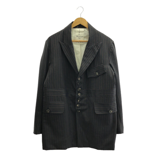 【미품】 JOHN ALEXANDER SKELTON / 존 알렉산더 스켈레톤 | Pinstripe Jacket / 싱글 브레스트 재킷 | S | black/Bordeaux | 남성