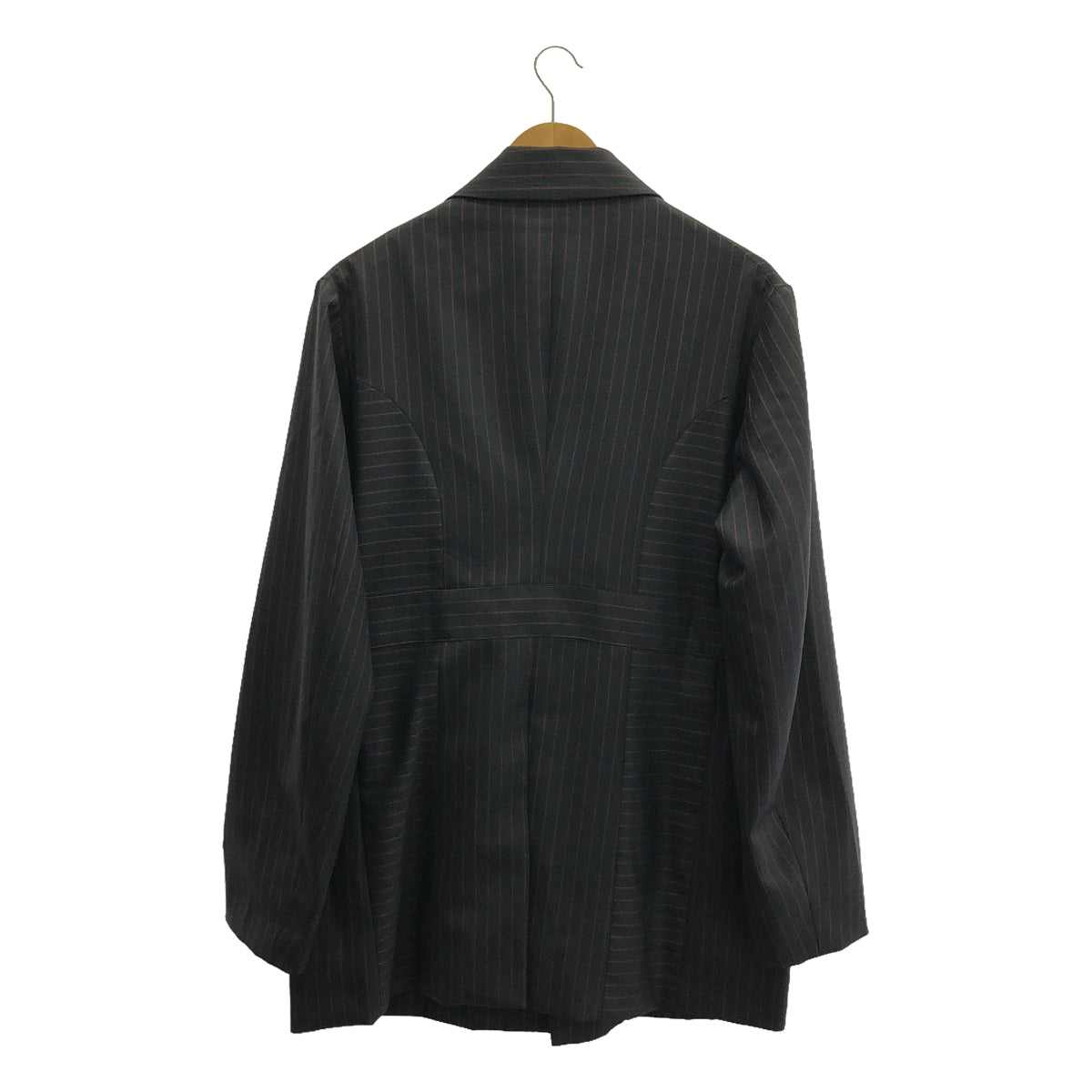 【美品】  JOHN ALEXANDER SKELTON / ジョンアレキサンダースケルトン | Pinstripe Jacket / シングルブレスト ジャケット | S | black /Bordeaux | メンズ