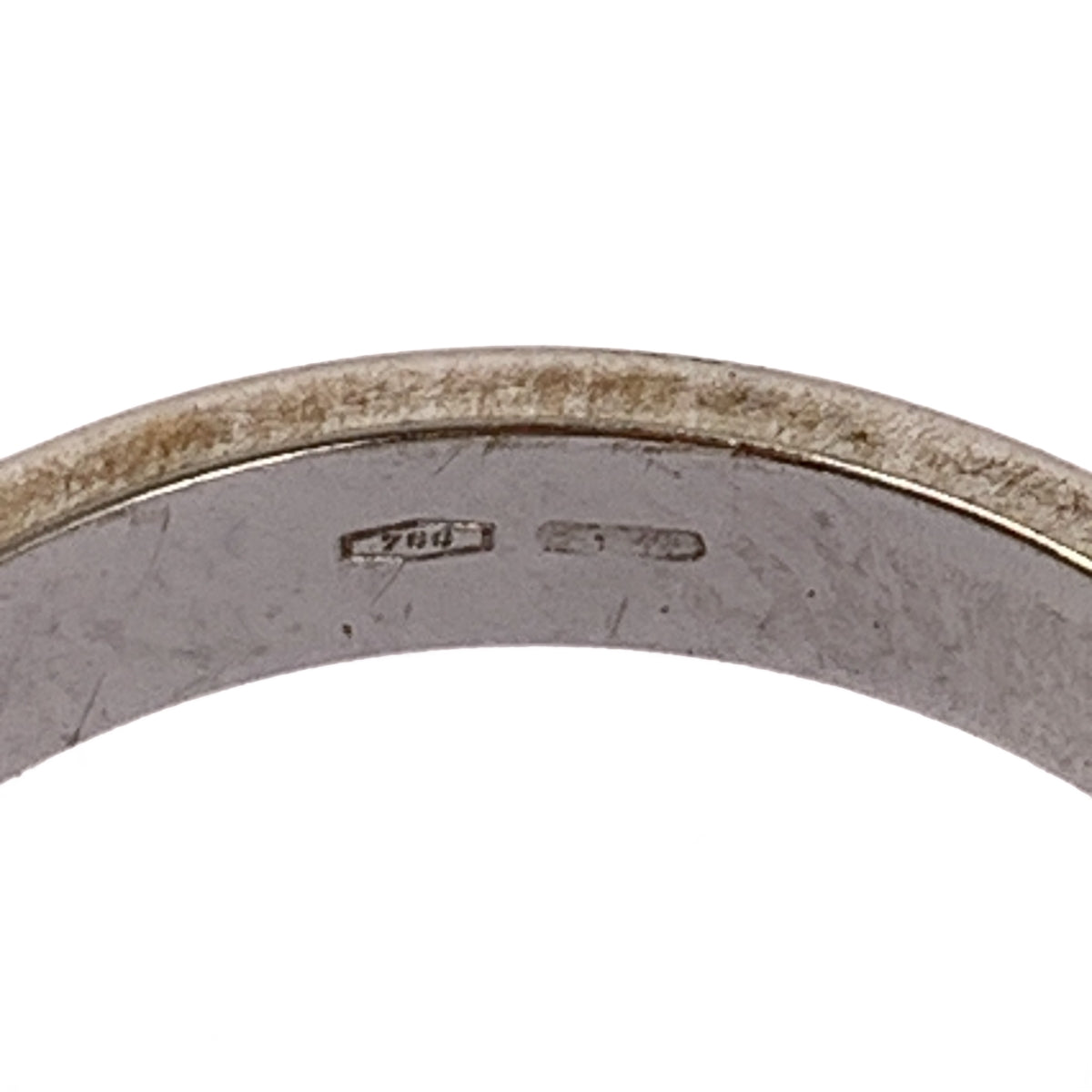 GUCCI / 구찌 | 18K 화이트 골드 WG GG 아이콘 링 | 22 | 남성