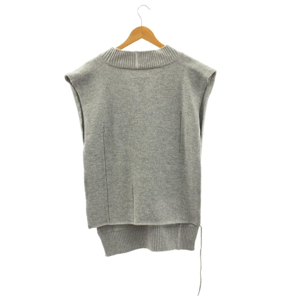 Maison Margiela / メゾンマルジェラ | 2022AW | デストロイド タバード  オーバーサイズ Vネック ニットベスト | S | レディース