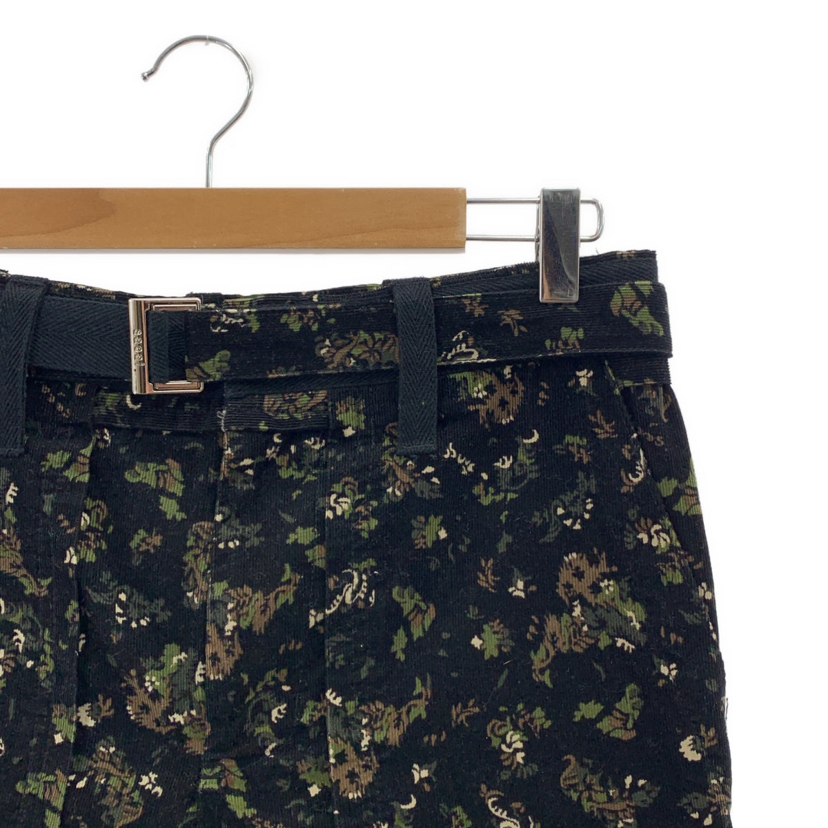 sacai / サカイ | コーデュロイ 総柄 カーゴパンツ | 2 | ブラック | レディース