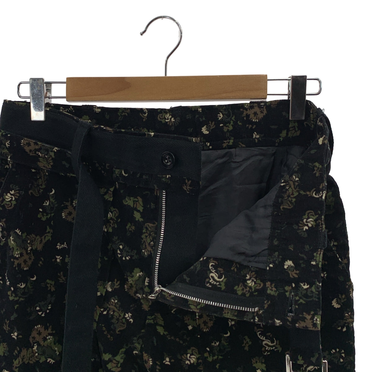 sacai / サカイ | コーデュロイ 総柄 カーゴパンツ | 2 | ブラック | レディース