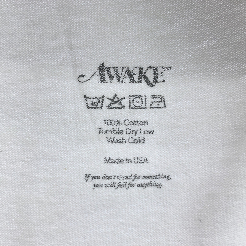 【美品】  AWAKE NY / アウェイクニューヨーク | RIBBON SCRIPT TEE リボンスクリプト Tシャツ | M | ホワイト | メンズ