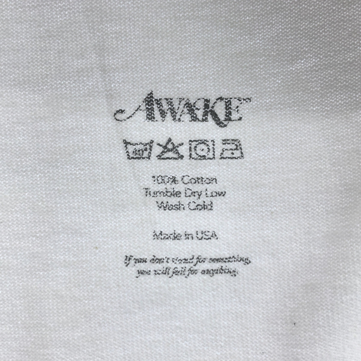 【美品】  AWAKE NY / アウェイクニューヨーク | RIBBON SCRIPT TEE リボンスクリプト Tシャツ | M | ホワイト | メンズ