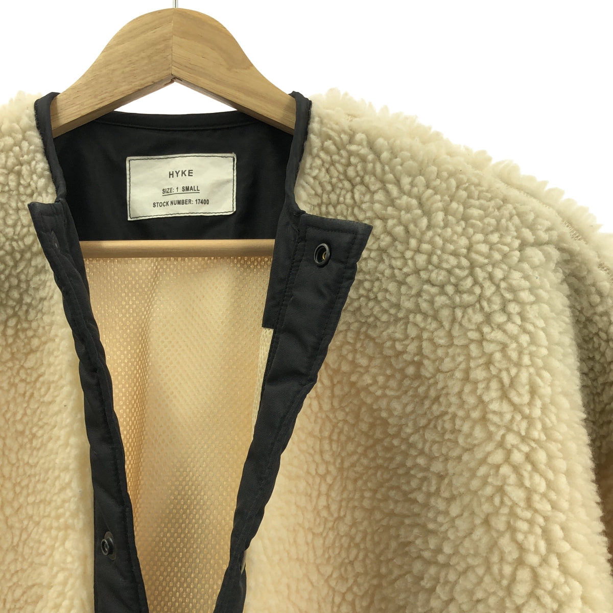 HYKE / 하이크 | 2023AW | FAUX SHEARLING JACKET 가짜 무톤 보아 재킷 | S | 여성