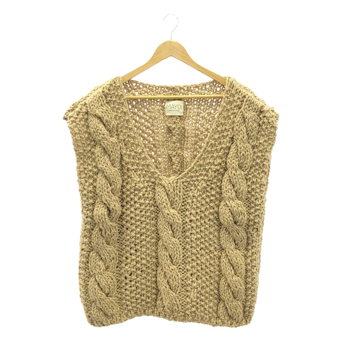 MAYDI / マイディ | HAND-KNITTED CHUNKY VEST ニットベスト | U | ベージュ | レディース