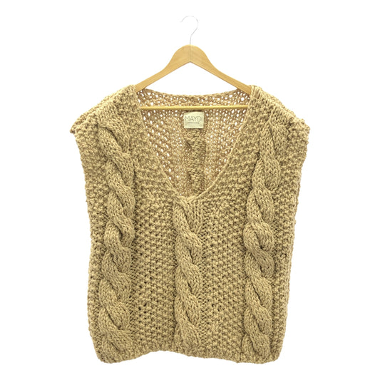 MAYDI | HAND-KNITTED CHUNKY VEST | U | Beige | Women's