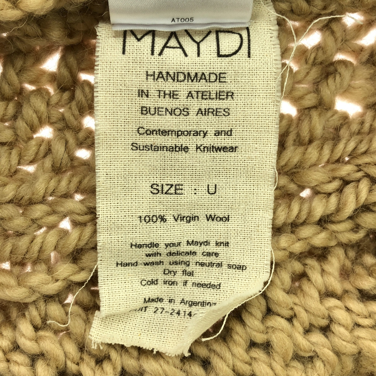 MAYDI / マイディ | HAND-KNITTED CHUNKY VEST ニットベスト | U | ベージュ | レディース